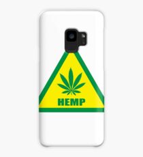 Caution Hemp Marijuana sign Case/Skin for Samsung Galaxy