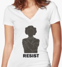 Princess Leia - Resist Women's Fitted V-Neck T-Shirt