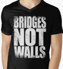 Bridges NOT Walls Men's V-Neck T-Shirt