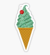 Minze-Schokoladen-Eistüte Sticker