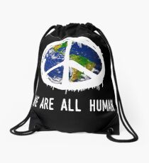 Anti-trump #nomuslimban Resist "We Are All Human Drawstring Bag