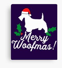 Scottish Terrier Christmas Canvas Print
