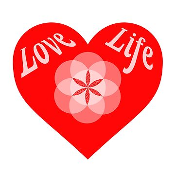 Love Life Heart Sticker