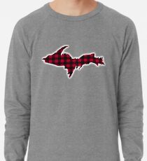 Sudadera ligera UP Upper Peninsula Michigan Buffalo Comprobar cuadros Yooper