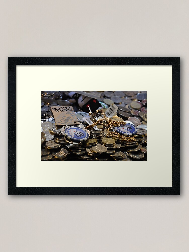 Alternate view of Winnings - coins Framed Art Print