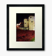 Poppies at the Tower of London - Night #3 Framed Print