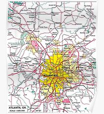 Atlanta Karte Poster