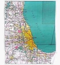 Chicago Karte Poster