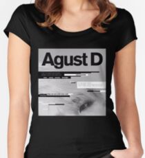 Camiseta entallada de cuello redondo AGUST D ALBUM ART