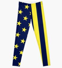 Blue&Gold American Print Leggings