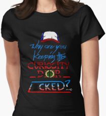 Why are you keeping this curiosity door locked? Women's Fitted T-Shirt