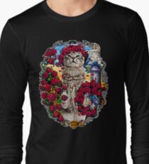 GRATEFUL CATS AND ROSES Long Sleeve T-Shirt