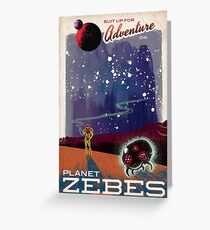Metroid Travels to Planet Zebes Greeting Card