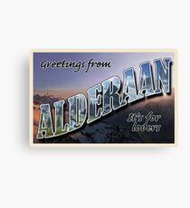 Alderaan Postcard Canvas Print