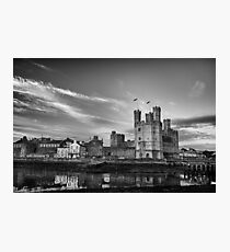 Caernarfon Castle Monochrome Photographic Print