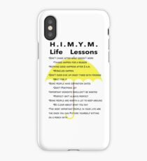 HIMYM Life Lessons (White Background) iPhone Case