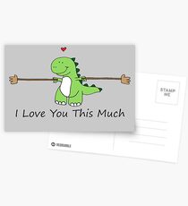 TRex liebt dich so sehr Postkarten