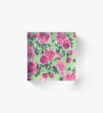 Roses Roses Roses Acrylic Block
