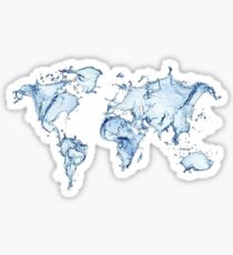 watercolor map Sticker