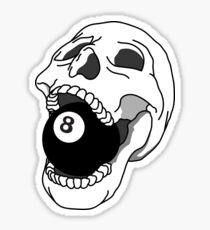 skull 8 ball Sticker