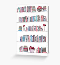 Springtime Bookcase Greeting Card