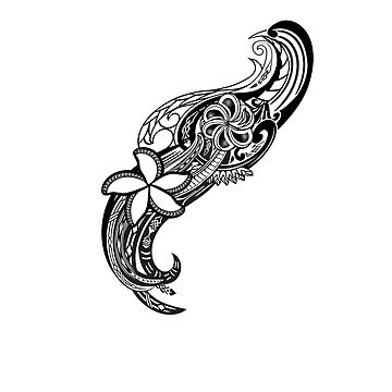 a thin swirling tribal tattoo design on paper, black | Stable Diffusion