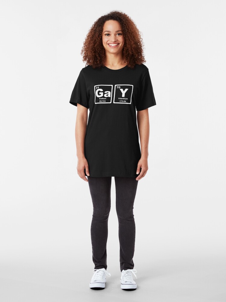 Alternative Ansicht von Gay - Periodic Table Slim Fit T-Shirt