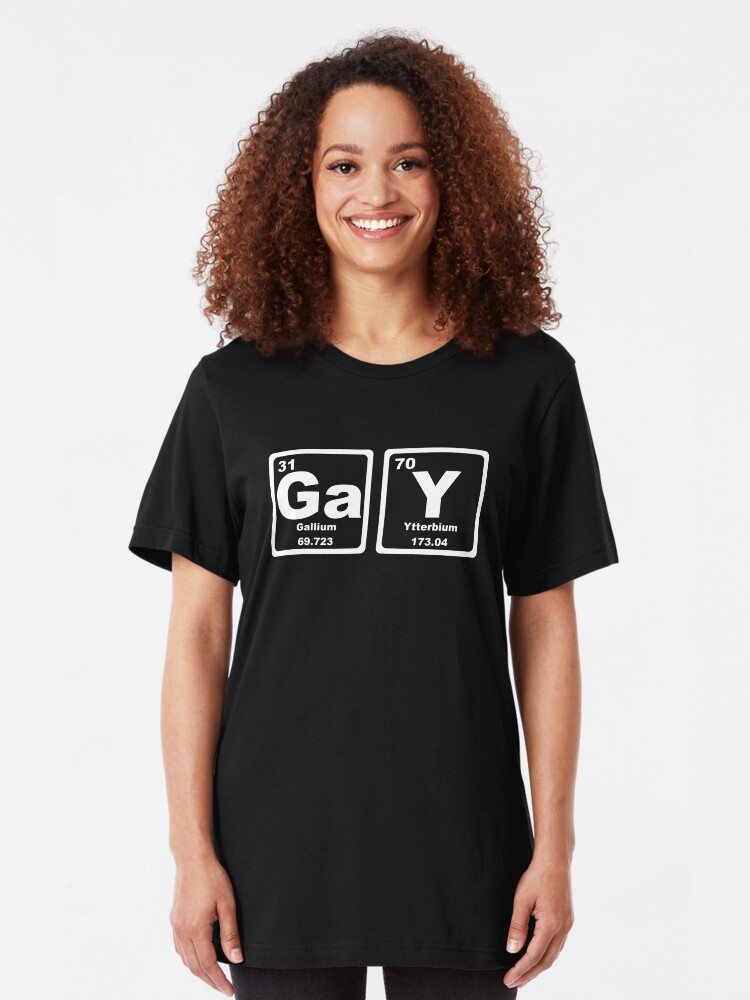 Alternative Ansicht von Gay - Periodic Table Slim Fit T-Shirt