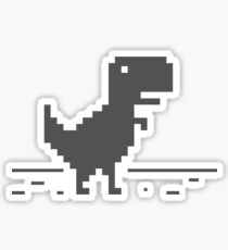 Chrome T-Rex with lines Sticker