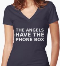 The Angels Have The Phone Box Women's Fitted V-Neck T-Shirt