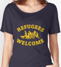 refugees welcome, no one is illegal Women's Relaxed Fit T-Shirt