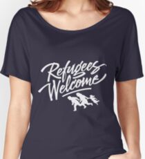 welcome refugees Women's Relaxed Fit T-Shirt