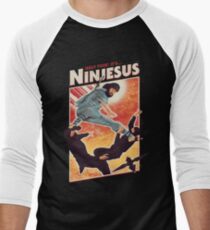 The Jesus Ninja Men's Baseball ¾ T-Shirt