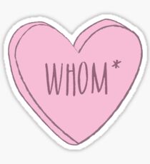 Whom Correction Heart Sticker