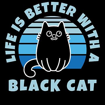 Artwork thumbnail, Life Is Better With A Black Cat Kawaii by brandoseven