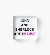 john and sherlock are in love!! Acrylic Block