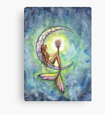"Mermaid Moon" Mermaid Art by Molly Harrison Canvas Print