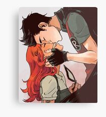 Robin and Starfire Metal Print