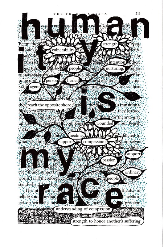 Humanity Is My Race By Dryadart Redbubble 