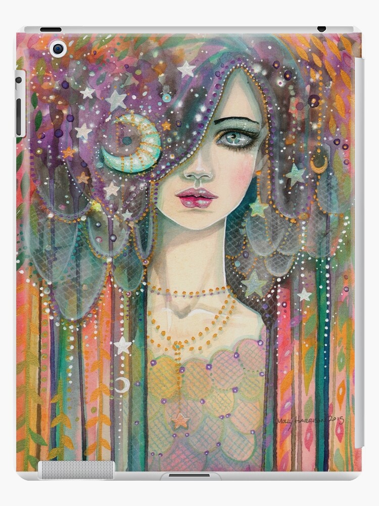 Galaxy Girl Boho Fantasy Art Star Gypsy By Molly Harrison