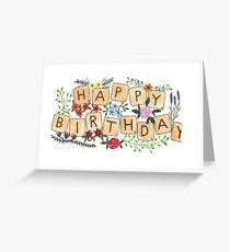 Scrabble Happy Birthday Greeting Card