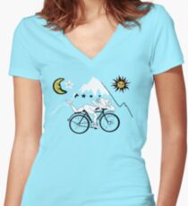 Bicycle Day Women's Fitted V-Neck T-Shirt