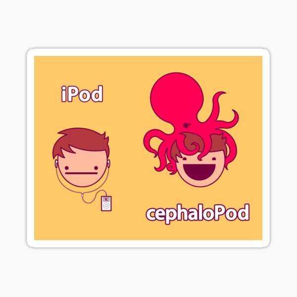 iPod <<< cephaloPod Sticker