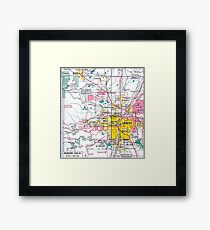 Denver Colorado Map Framed Print