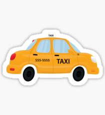 Cute Taxi Cab Sticker Sticker