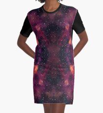 Blood Orchid Galaxy Graphic T-Shirt Dress