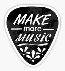 Make More Music - Plectrum Illustration Sticker