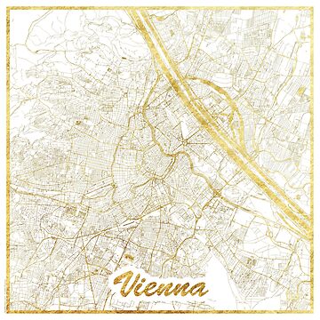 Artwork thumbnail, Vienna Map Gold by HubertRoguski