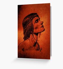 A Woman Born from Fire Greeting Card