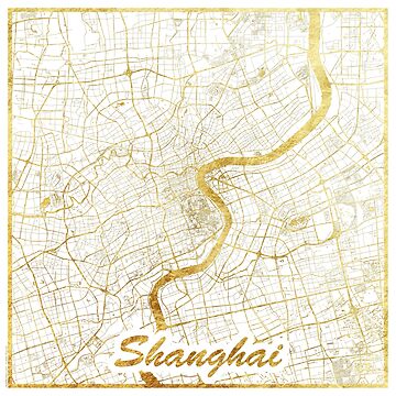 Artwork thumbnail, Shanghai Map Gold by HubertRoguski